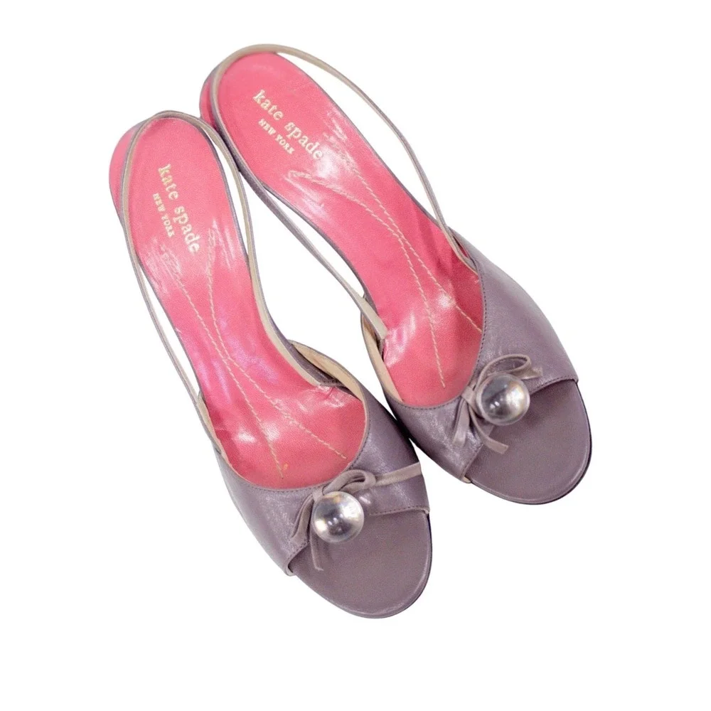 Kate Spade Shoes | Kate Spade Leather Stilettos in Mauve/ Pink Women's Size 9.5 - Picture 4 of 12
